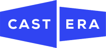 Blue and white Cast Era logo